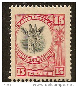 TANGANYIKA 1922 15c Giraffe SG 76 HM #KW21 - Tanganyika (...-1932)