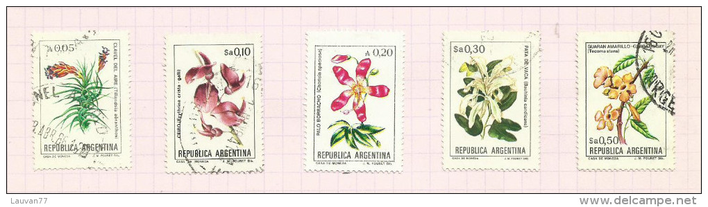 Argentine N°1352 à 1357, 1359, 1360, 1375 Côte 2.85 Euros - Used Stamps