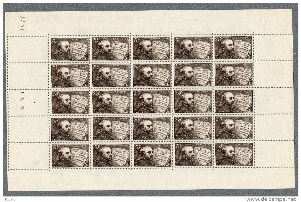 France  Emmanuel Chabrier N°542 Feuille De 25 Timbres Neufs Sans Charniere - Ganze Bögen