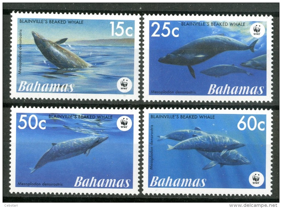 BAHAMAS 2007** - Blainville's Beaked Whale - 4 Val. MNH Come Da Scansione - Ballenas