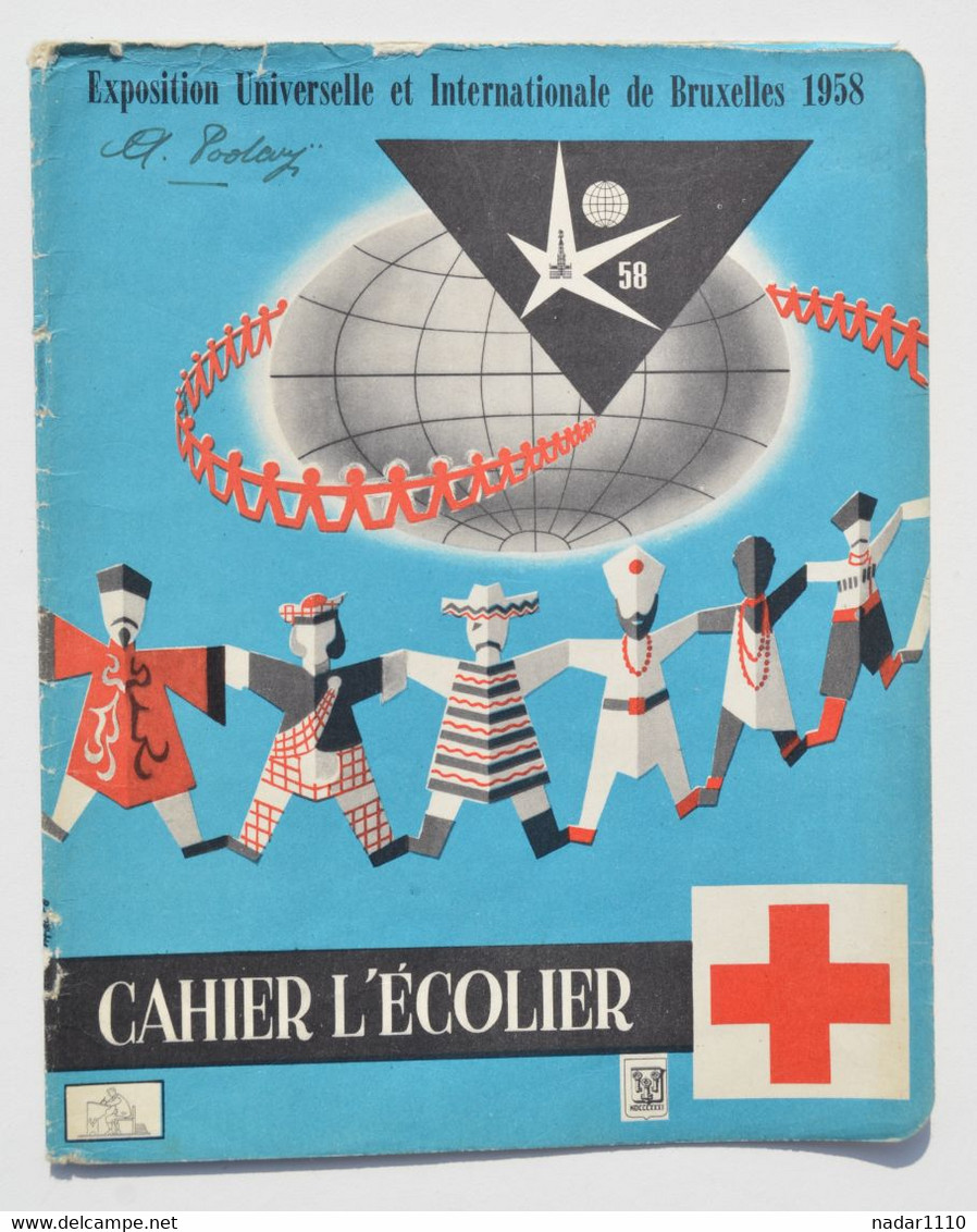EXPO 1958 BRUXELLES : Couverture N° 135 Du Cahier De L'Ecolier / Croix-Rouge, Expo 58 - Enfants