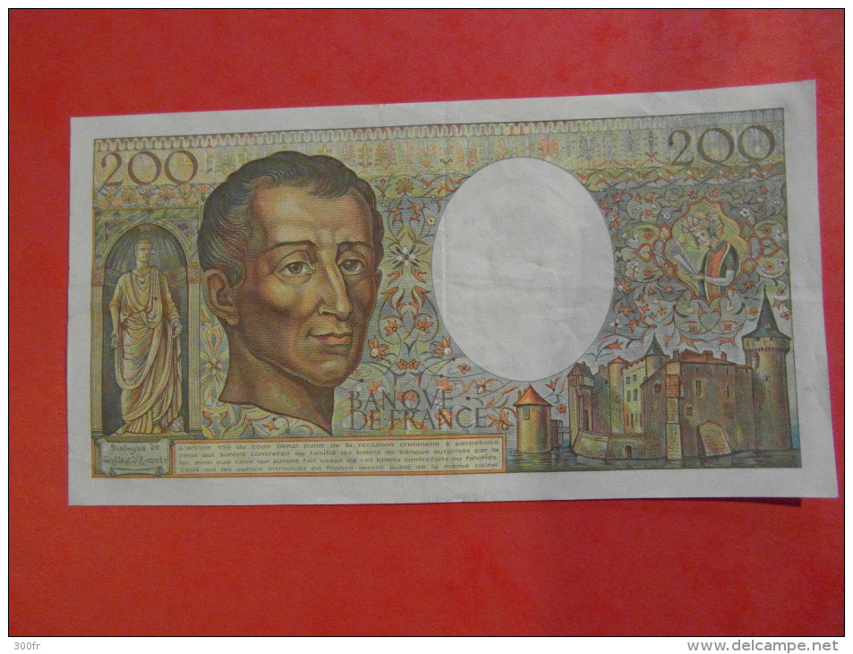 Billet Français 200 Francs Montesquieu 1985 - 200 F 1981-1994 ''Montesquieu''