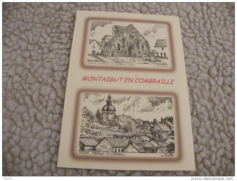 A225.  CPSM.  MONTAIGUT-en-COMBRAILLE.  YVES DUCOURTIOUX.  N° 63448 & 63250.   Non écrite - Montaigut