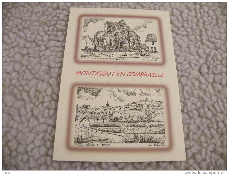 A225.  CPSM.  MONTAIGUT-en-COMBRAILLE.  YVES DUCOURTIOUX.  N° 63448 & 63338.   Non écrite - Montaigut