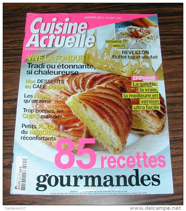 Magazine Revue Cuisine Actuelle Janvier 2013 N° 265 - Cucina & Vini