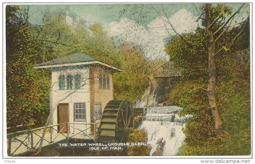 Isle Of Man The Water Wheel Groudle Glen Water Mill Moulin - Isla De Man