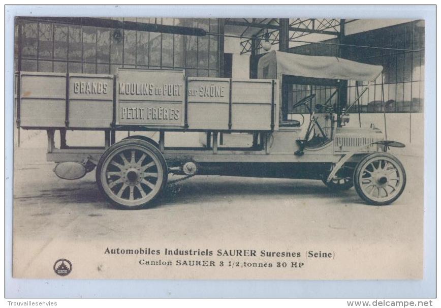 AUTOMOBILES INDUSTRIELS SAURER SURESNES - CAMION SAURER 3 1/2 TONNES 30 HP - Vrachtwagens En LGV