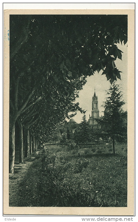 9 Giardini Grotta Di Lourdes Dal Viale Degli Ulivi Edit Cominelli Milano Stamp Vaticano - Vatikanstadt