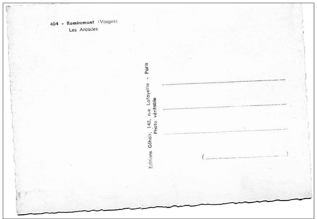 REMIREMONT.LES ARCADES.CPSM.TRACTION. - Remiremont