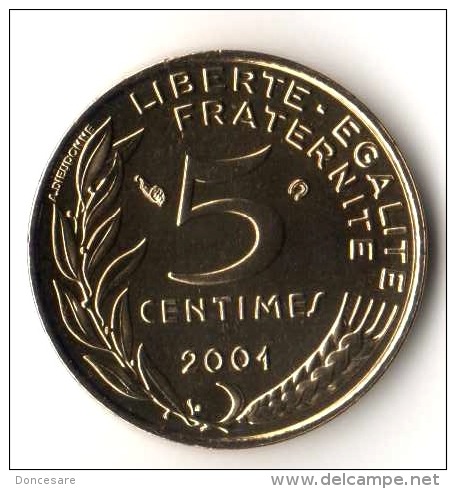 ** 5 CENT Marianne 2001  BU  ** - 5 Centimes