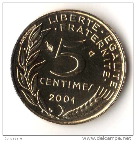 ** 5 CENT Marianne 2001  BU  ** - 5 Centimes