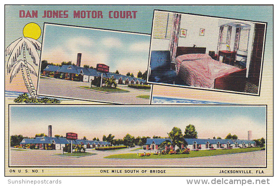 Florida Jacksonville Dan Jones Motor Court 1955 - Jacksonville