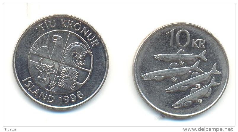 ISLANDA  10 Kronur 1996 - Islanda