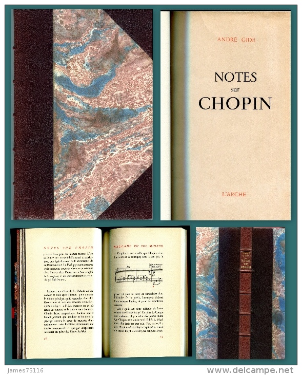 GIDE (André). Notes Sur Chopin. - Musique