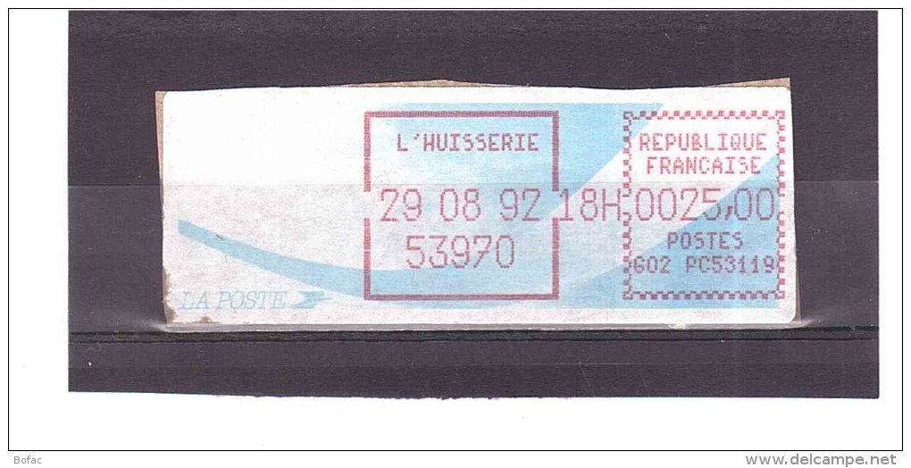 Vignette Type Comète (l'huisserie)  54 25/04 - 1988 Type « Comète »