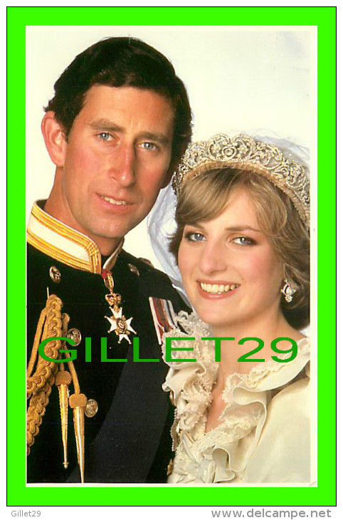 ROYAL FAMILIES - CHARLES & DIANA, PORTRAIT IN CLOSE-UP BY PATRICK LICHFIELD  ROYAL WEDDING 1981 - PRESCOTT PICKUP & CO - - Royal Families