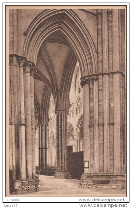 C1920 LINCOLN CATHEDRAL - NAVE FROM TRANSEPT - Lincoln