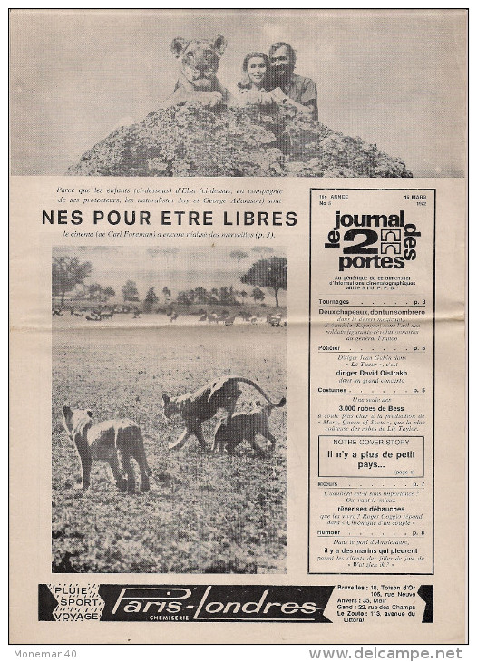 LE JOURNAL DES 2 PORTES - 18e ANNEE - N° 5 - 16 MARS 1972. - Zeitschriften