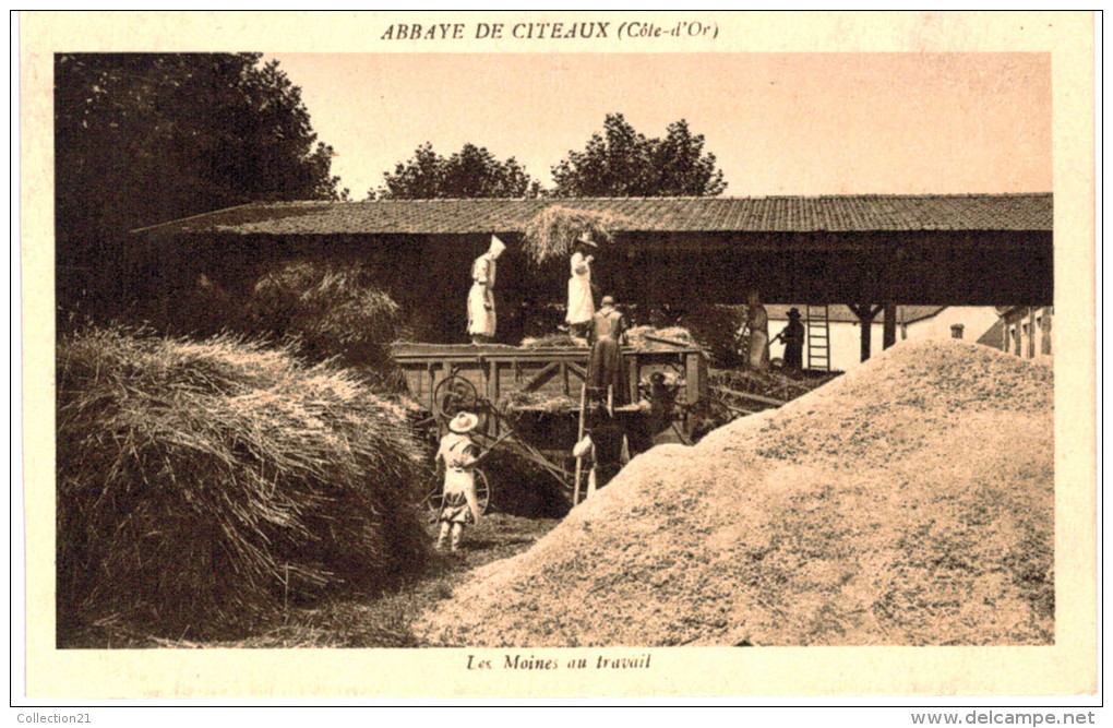 AGRICULTURE  ... RENTREE DES FOINS ... ABBAYE DE CITEAUX ... MOINES AU TRAVAIL ... BATTAGE DU BLE ... MACHINE AGRICOLE - Altri & Non Classificati