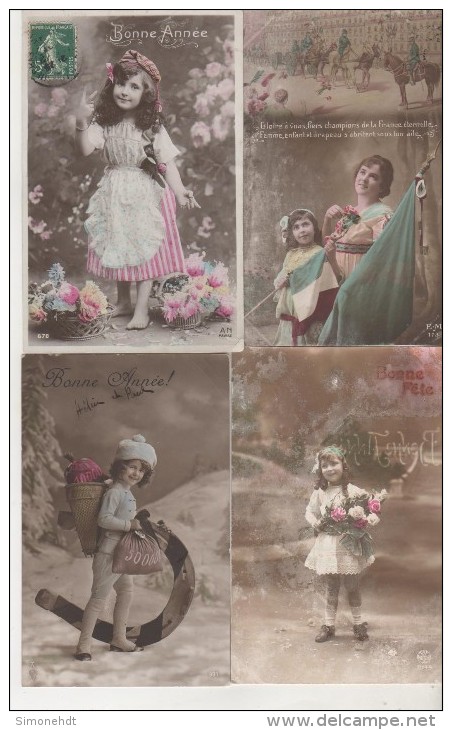 Lot De 113 CPA - Fantaisie - Bonne Année -Scan Représentatif Du Lot - 100 - 499 Postcards