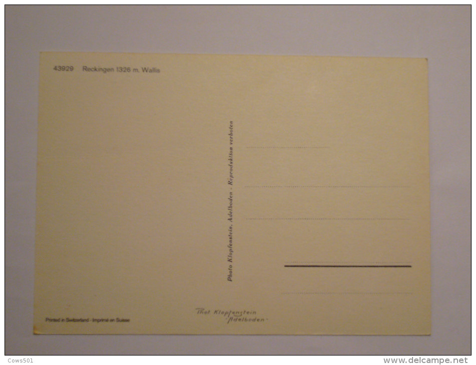 Suisse : Reckingen  1326 M  ,Wallis - Reckingen