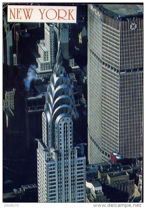 New York - Chrysler And Met Life Buildings In Midtown - 1582 - Formato Grande Viaggiata Mancante Di Affrancatura - Manhattan