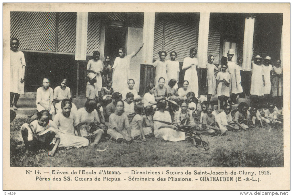 ILES MARQUISES - ELEVES DE L ECOLE D ATUONA - French Polynesia