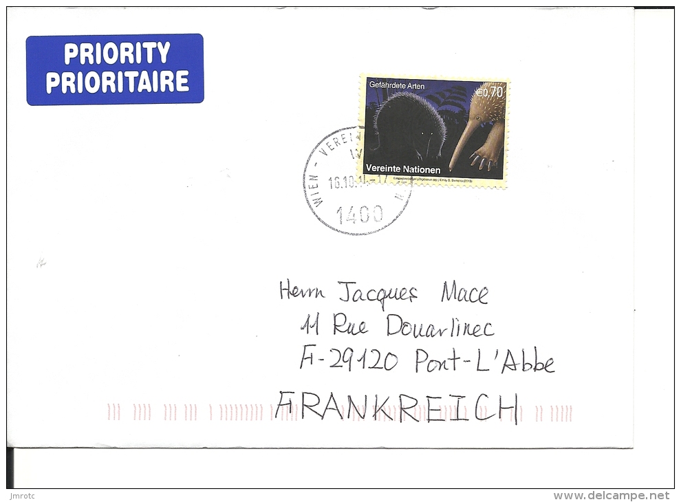 Lettre  Nations Unies Vienne 2014 (786) - Storia Postale