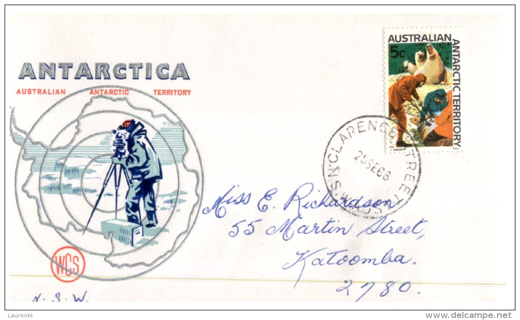 (PH 567) Australia FDC Cover - Antarctica WCS Cover 1968 - FDC