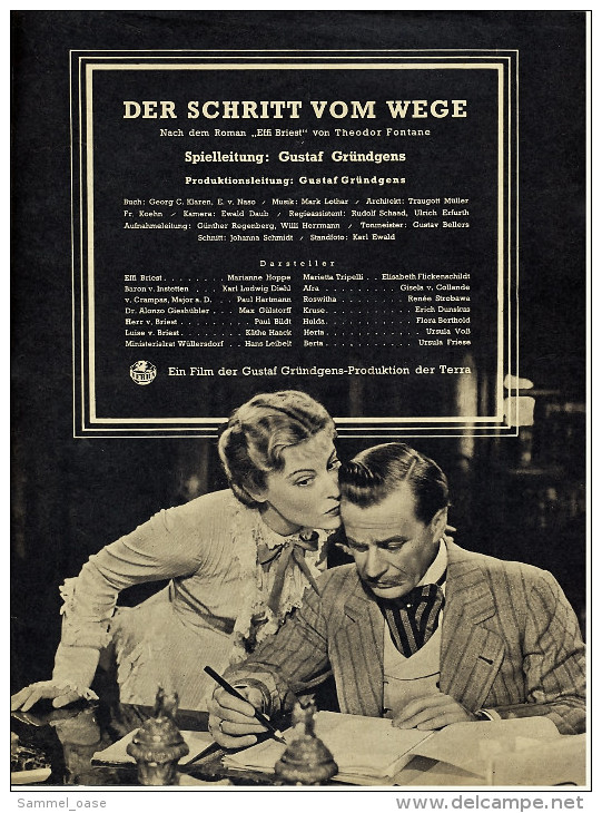 "Illustrierter Film-Kurier"  "Der Schritt Vom Wege" Mit Marianne Hoppe  -  Filmprogramm Nr. 2916 Von Ca. 1939 - Zeitschriften