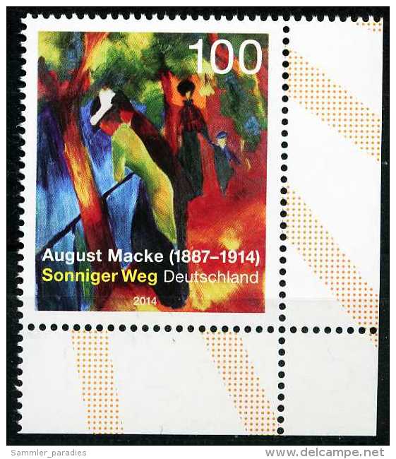 BRD - Mi 3103 ◰ ✶ (C) - 100C Sonniger Weg, Gemälde Von August Macke - Nuovi