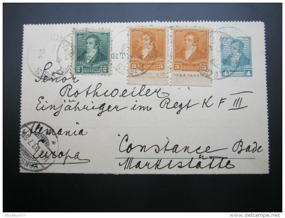 1893 , Carta Postale     A  Alemania - Cartas & Documentos