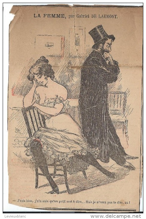 Revue Satyrique/"Rire"?,"Frou Frou"?,"Pêle Mêle"?/Coupure De Dessin Humoristique/G.de LAUMONT/entre 1895-1905    ERO4 - 1850 - 1899