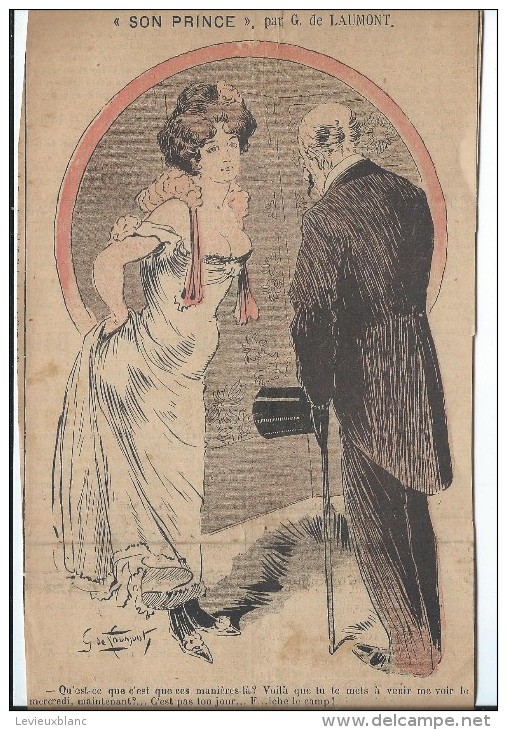 Revue Satyrique/"Rire"?,"Frou Frou"?,"Pêle Mêle"?/Coupure De Dessin Humoristique/G.de LAUMONT/entre 1895-1905    ERO4 - 1850 - 1899