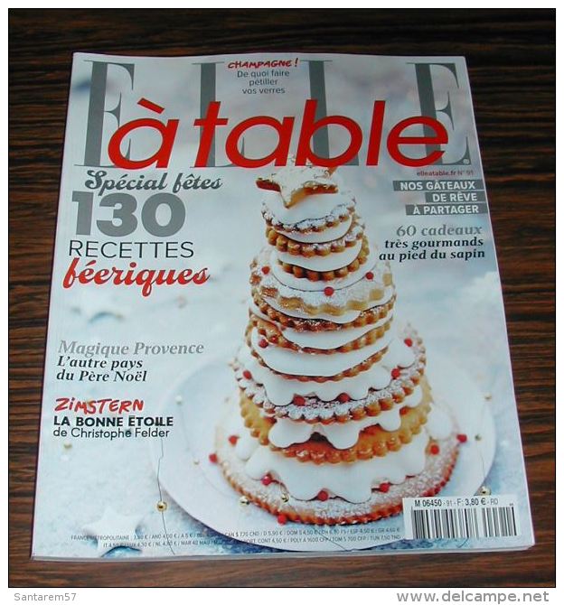 Magazine Elle à Table 91 Novembre Décembre 2013 - Cuisine & Vins