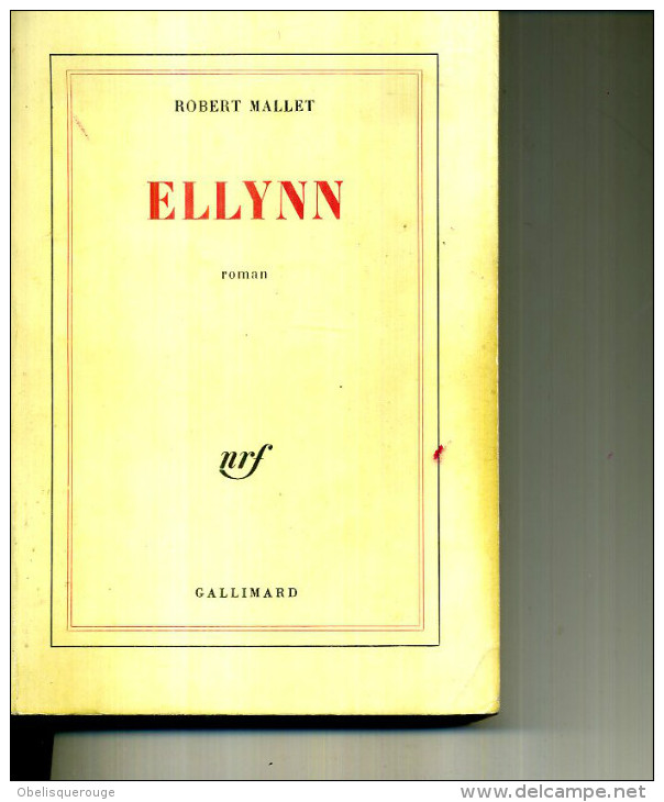 ROBERT MALLET ELLYNN GALLIMARD 1986 400 PAGES TOP - Action