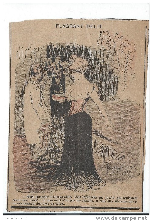 Revue Satyrique/"Rire"?"Frou Frou"?"Pêle Mêle"?/Coupure De Dessin Humoristique/Dessinateurs Non Identifés/1895-1905 ERO8 - 1850 - 1899