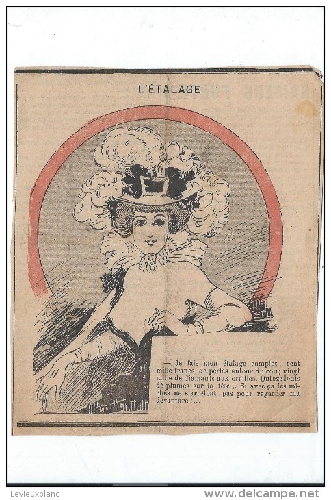 Revue Satyrique/"Rire"?"Frou Frou"?"Pêle Mêle"?/Coupure De Dessin Humoristique/Dessinateurs Non Identifés/1895-1905 ERO8 - 1850 - 1899