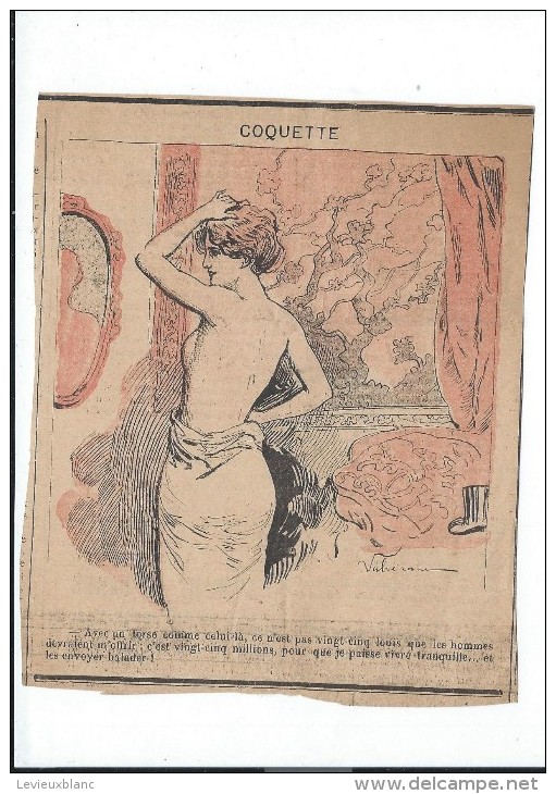 Revue Satyrique/"Rire"?"Frou Frou"?"Pêle Mêle"?/Coupure De Dessin Humoristique/Dessinateurs Non Identifés/1895-1905 ERO8 - 1850 - 1899