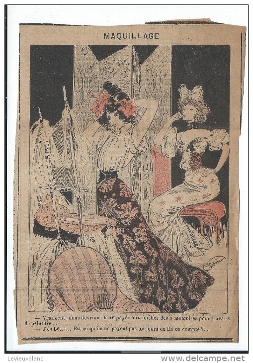 Revue satyrique/"Rire"?"Frou Frou"?"Pêle Mêle"?/Coupure de dessin Humoristique/Dessinateurs non identifés/1895-1905 ERO8