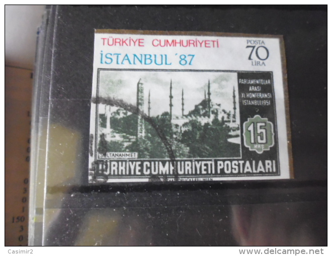 TURQUIE TIMBRE OBLITERE Issu Bloc   YVERT N°26 - Blocs-feuillets