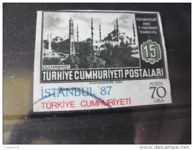 TURQUIE TIMBRE OBLITERE Issu Bloc   YVERT N°26 - Blocs-feuillets