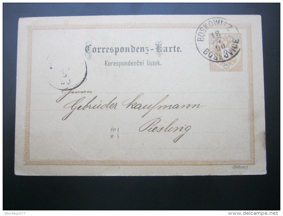 1890, Karte Aus  BOSKOWITZ - Storia Postale