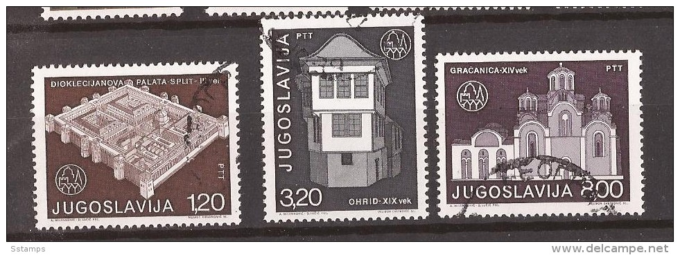 1975  1627-29 EUROPA  JUGOSLAVIJA  JUGOSLAWIEN   DENKMALSCHUTZJAHR   USED - Oblitérés