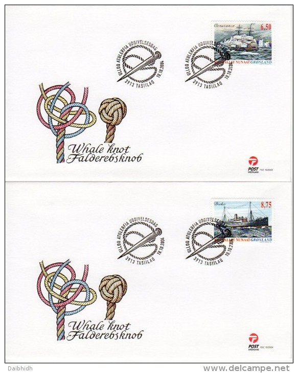 GREENLAND 2004 Ships Set On 4 FDCs.  Michel 423-26 - FDC