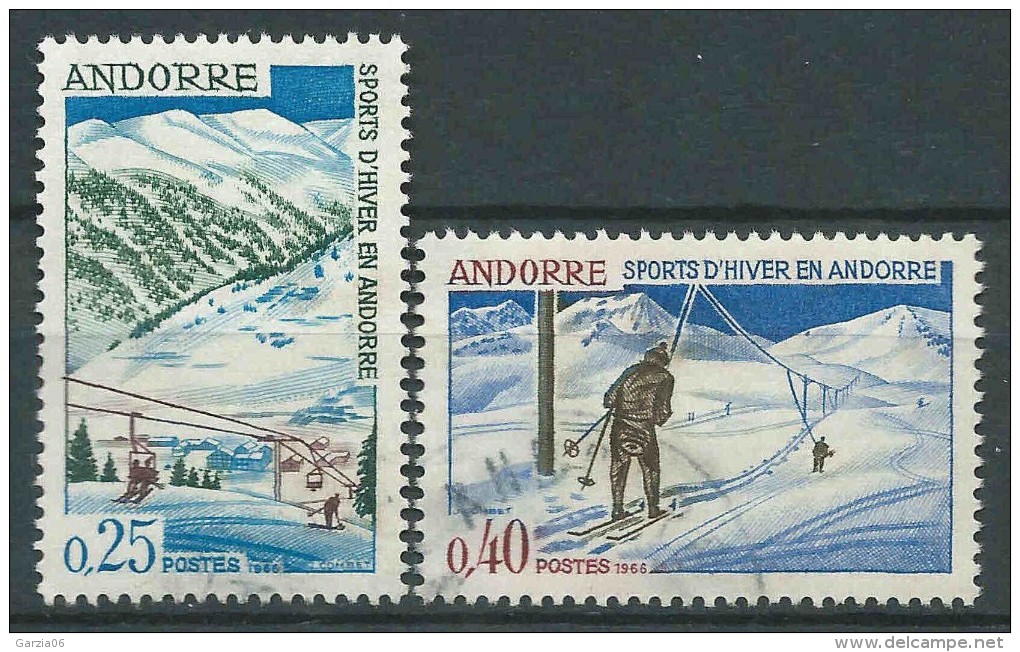 Andorre - 1966 - Sports D' Hiver  - N° 175/176 - Oblit - Used - Usados