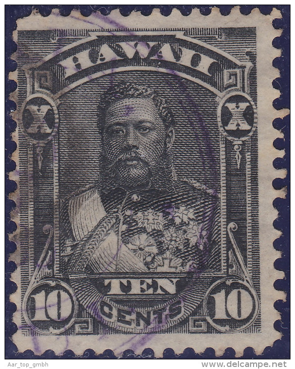 USA HAWAII 1882 10Cent Schwarz Mi#25 Gestempelt - Hawai