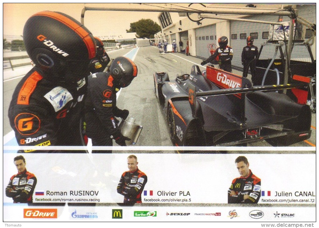 World Endurance 2014  - G-Drive Morgan-Nissan LM P2 - Rusinov/Pla/Canal  - Carte Promo - Le Mans