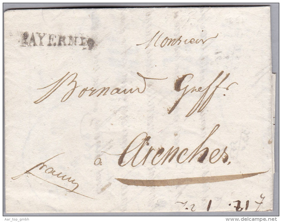 Heimat VD PAYERNE 1831-05-21 Vorphila Brief Nach Avenches - ...-1845 Vorphilatelie