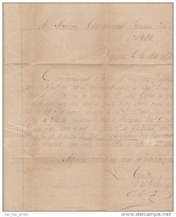 Heimat VD BEGNINS 1878-05-15 R-Brief Nach Nyon - Lettres & Documents